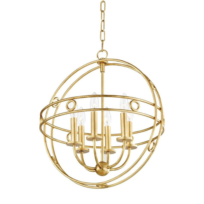Jade Chandelier by Mitzi, Finish: Gold Leaf, Gold Leaf/Cream-Mitzi, Gold Leaf/Navy-Mitzi, Size: Small, Large,  | Casa Di Luce Lighting