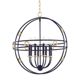 Jade Chandelier by Mitzi, Finish: Gold Leaf, Gold Leaf/Cream-Mitzi, Gold Leaf/Navy-Mitzi, Size: Small, Large,  | Casa Di Luce Lighting