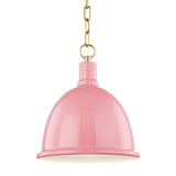 Blair Pendant by Mitzi, Finish: Aged Brass/Pink-Mitzi, Size: Small,  | Casa Di Luce Lighting