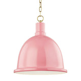 Blair Pendant by Mitzi, Finish: Aged Brass/Pink-Mitzi, Size: Large,  | Casa Di Luce Lighting