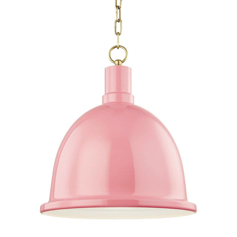 Blair Pendant by Mitzi, Finish: Aged Brass/Pink-Mitzi, Size: Large,  | Casa Di Luce Lighting