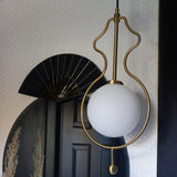 Abigail Pendant by Mitzi, Finish: Brass Aged, Nickel Polished, ,  | Casa Di Luce Lighting