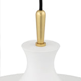 Cassidy Pendant by Mitzi, Finish: Aged Brass/Soft Off White-Mitzi, Polished Nickel/Black-Mitzi, Size: Small, Large,  | Casa Di Luce Lighting