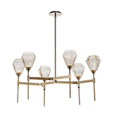 Hedra Belvedere Chandelier by Hammerton, Color: Chilled Clear-Hammerton Studio, Finish: Heritage Brass, Size: Small | Casa Di Luce Lighting