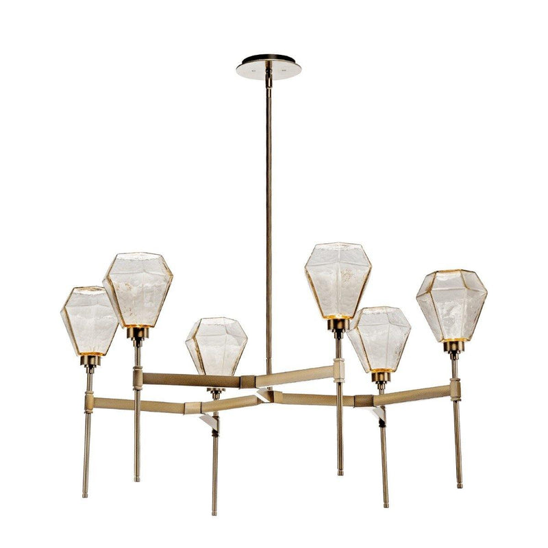 Hedra Belvedere Chandelier by Hammerton, Color: Chilled Smoke-Hammerton Studio, Finish: Nickel Satin, Size: Small | Casa Di Luce Lighting