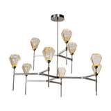Hedra Belvedere Chandelier by Hammerton, Color: Chilled Clear-Hammerton Studio, Finish: Gilded Brass, Size: Large | Casa Di Luce Lighting