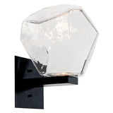 Gem Wall Sconce by Hammerton, Color: Clear, Finish: Gunmetal, Size: Large | Casa Di Luce Lighting