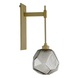 Gem Tempo Sconce by Hammerton, Color: Smoke, Finish: Gilded Brass,  | Casa Di Luce Lighting