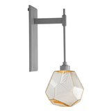 Gem Tempo Sconce by Hammerton, Color: Amber, Finish: Metallic Beige Silver,  | Casa Di Luce Lighting