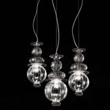 Igloo Pendant by Sylcom, Color: Milk White Clear - Sylcom, Clear, Blue, Smoke - Vistosi, Grey, Gold, Topaz - Sylcom, Finish: Polish Chrome, Polish Gold,  | Casa Di Luce Lighting