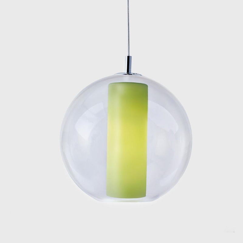 Ilu Pendant Light by Viso, Color: Clear, Finish: Green, Size: Small | Casa Di Luce Lighting