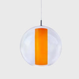 Ilu Pendant Light by Viso, Color: Clear, Finish: Orange, Size: Large | Casa Di Luce Lighting