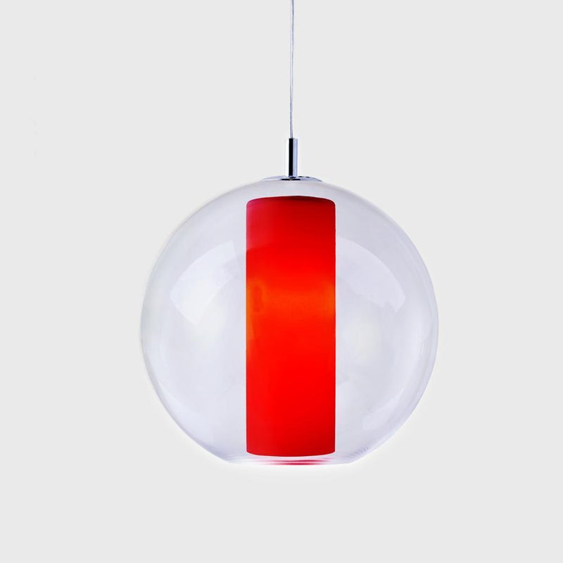 Ilu Pendant Light by Viso, Color: Clear, Finish: Red, Size: Medium | Casa Di Luce Lighting