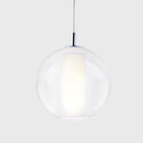 Ilu Pendant Light by Viso, Color: Clear, Finish: White, Size: Small | Casa Di Luce Lighting