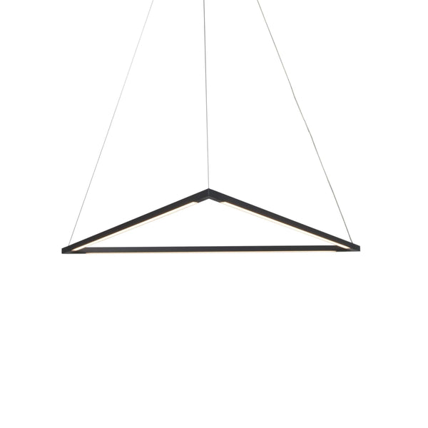 Matte Black Z-Bar Triangle LED Pendant by Koncept
