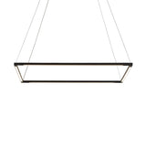 Matte Black Z-Bar Square LED Pendant by Koncept