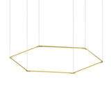 Gold Z-Bar Honeycomb LED Pendant by Koncept