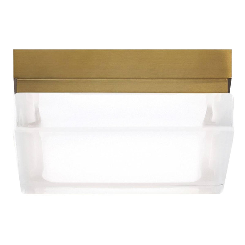 Boxie Small Ceiling Light by Tech Lighting, Finish: Brass Aged, Light Option: 120 Volt LED, Color Temperature: 2700K | Casa Di Luce Lighting