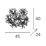 Ispirazione 1350-A2L Wall Sconce by Bellart by Bellart, Finishing: Black Nickel, Chromium Bath, Gold Bath, ,  | Casa Di Luce Lighting