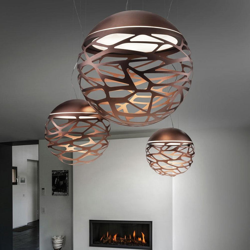 Kelly Sphere Pendant by Lodes, Finish: Bronze, White Matte, Size: Small, Medium, Large,  | Casa Di Luce Lighting