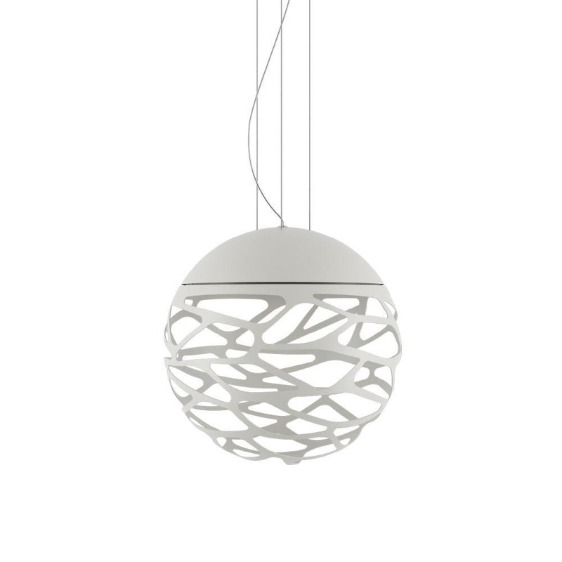 Kelly Sphere Pendant by Lodes, Finish: White Matte, Size: Medium,  | Casa Di Luce Lighting