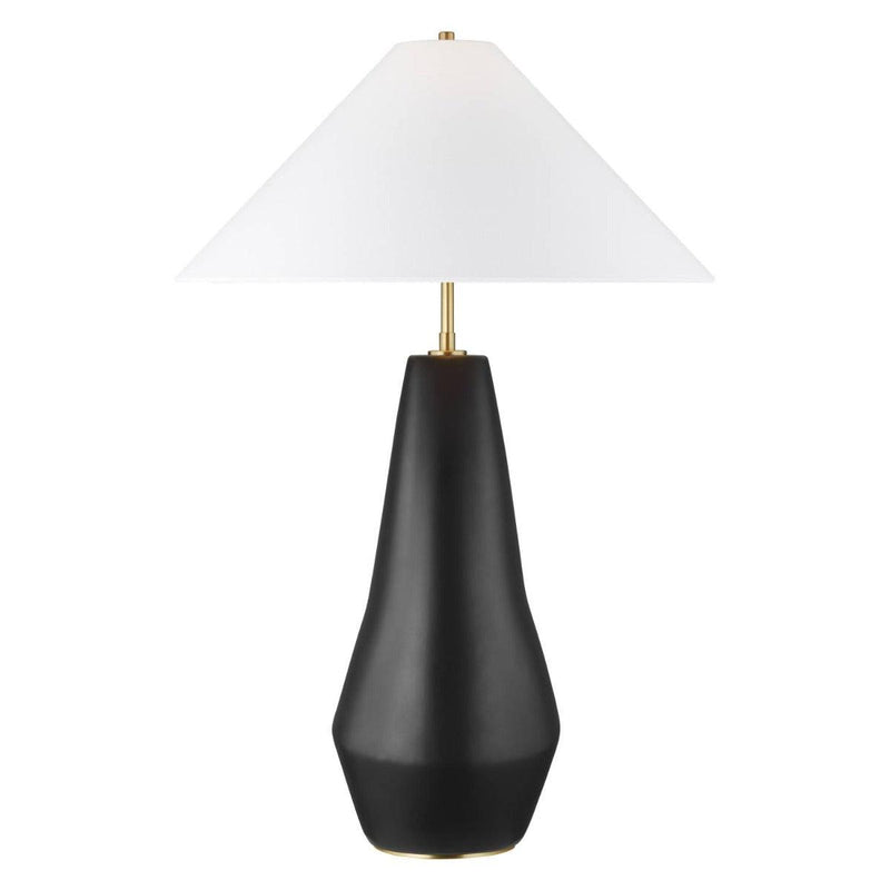 Contour Table Lamp by Kelly by Kelly Wearstler, Finish: Arctic White, Coal, Size: Short, Tall,  | Casa Di Luce Lighting