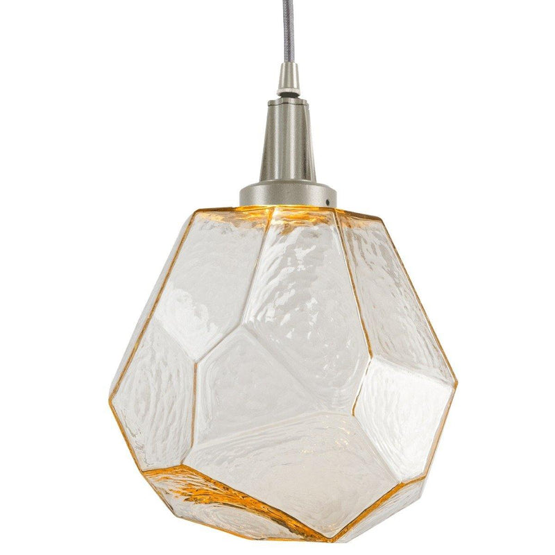 Gem Pendant Light by Hammerton, Color: Amber, Finish: Metallic Beige Silver,  | Casa Di Luce Lighting