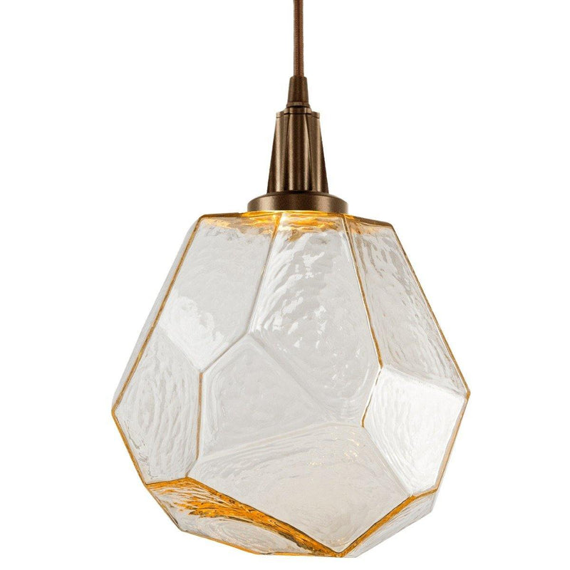 Gem Pendant Light by Hammerton, Color: Amber, Finish: Flat Bronze,  | Casa Di Luce Lighting
