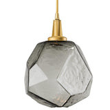 Gem Pendant Light by Hammerton, Color: Smoke, Finish: Gilded Brass,  | Casa Di Luce Lighting
