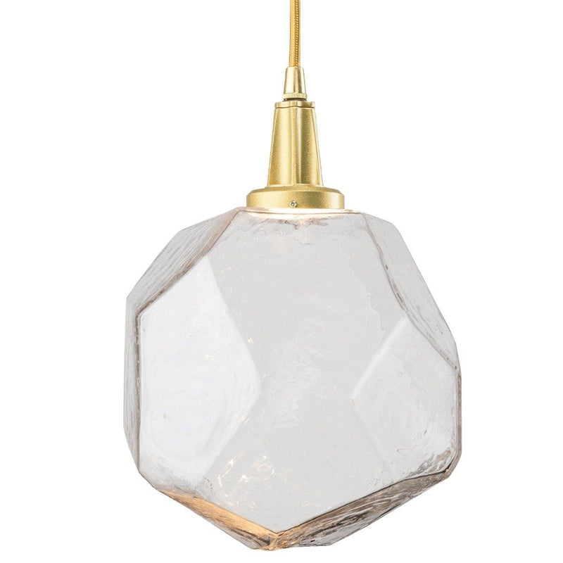 Gem Pendant Light by Hammerton, Color: Clear, Finish: Heritage Brass,  | Casa Di Luce Lighting
