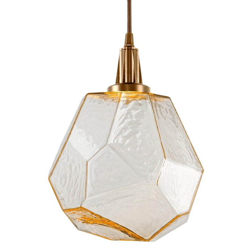 Gem Pendant Light by Hammerton, Color: Amber, Finish: Bronze Oil Rubbed,  | Casa Di Luce Lighting