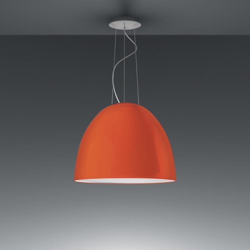 Nur Pendant Light by Artemide, Finish: Glossy Orange, Light Option: Incandescent,  | Casa Di Luce Lighting