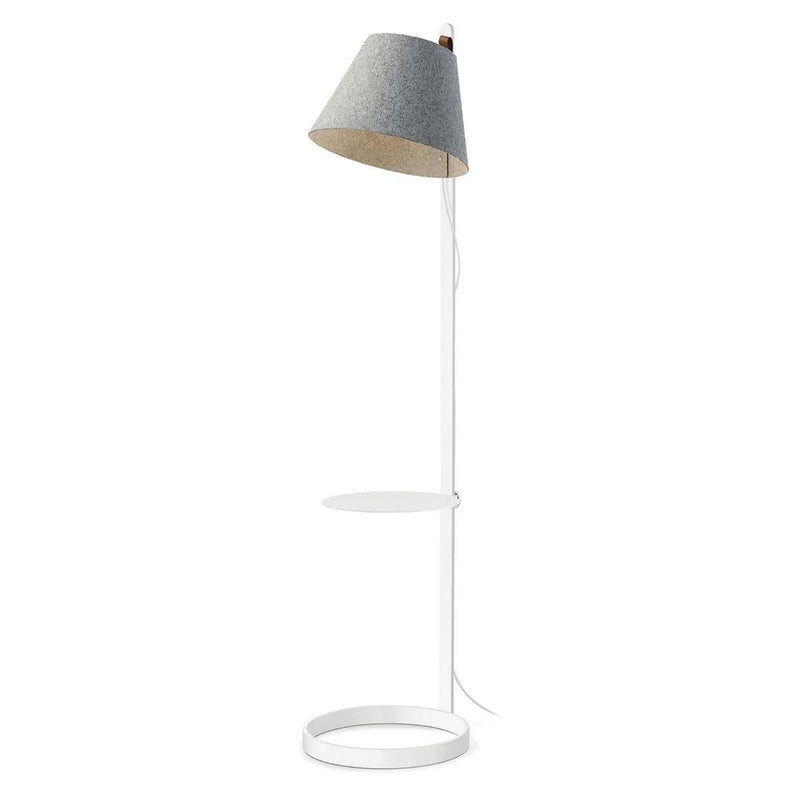 Lana Floor Lamp by Pablo, Color: Stone/Grey, Finish: White, Pedestal: Without Pedestal | Casa Di Luce Lighting