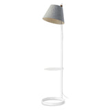 Lana Floor Lamp by Pablo, Color: Stone/Grey, Finish: Chrome, Pedestal: Without Pedestal | Casa Di Luce Lighting