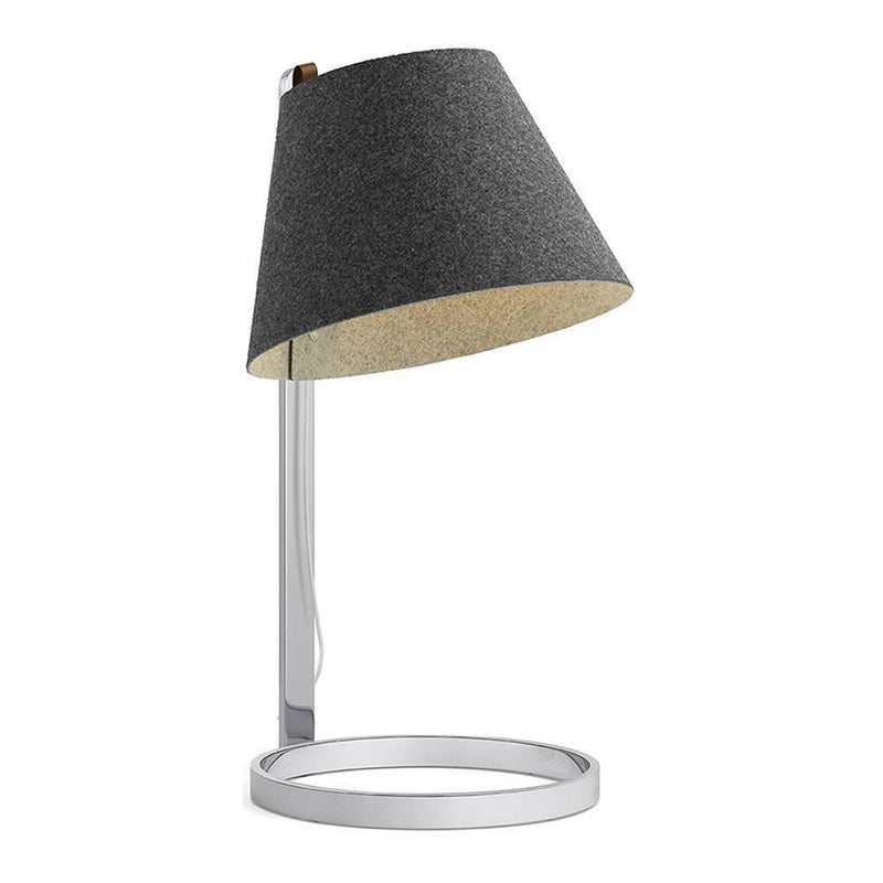 Lana Table Lamp by Pablo, Color: Charcoal/Grey, Finish: Chrome, Size: Small | Casa Di Luce Lighting