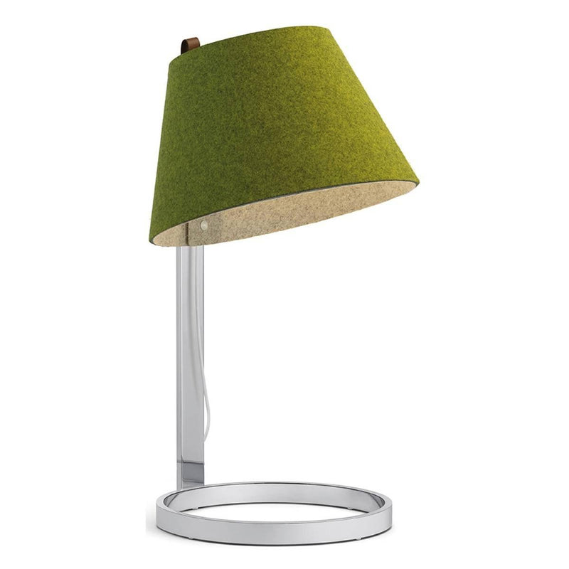 Lana Table Lamp by Pablo, Color: Moss/Grey, Finish: Chrome, Size: Mini | Casa Di Luce Lighting