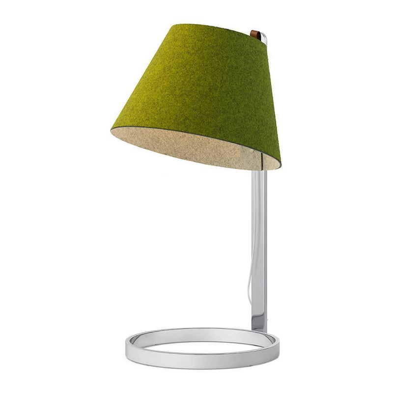 Lana Table Lamp by Pablo, Color: Moss/Grey, Finish: Chrome, Size: Large | Casa Di Luce Lighting