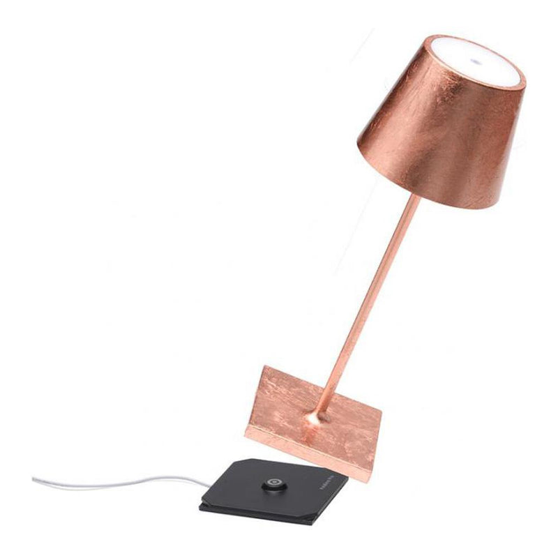 Copper Colour Leaf Poldina Mini Table Lamp by Ai Lati