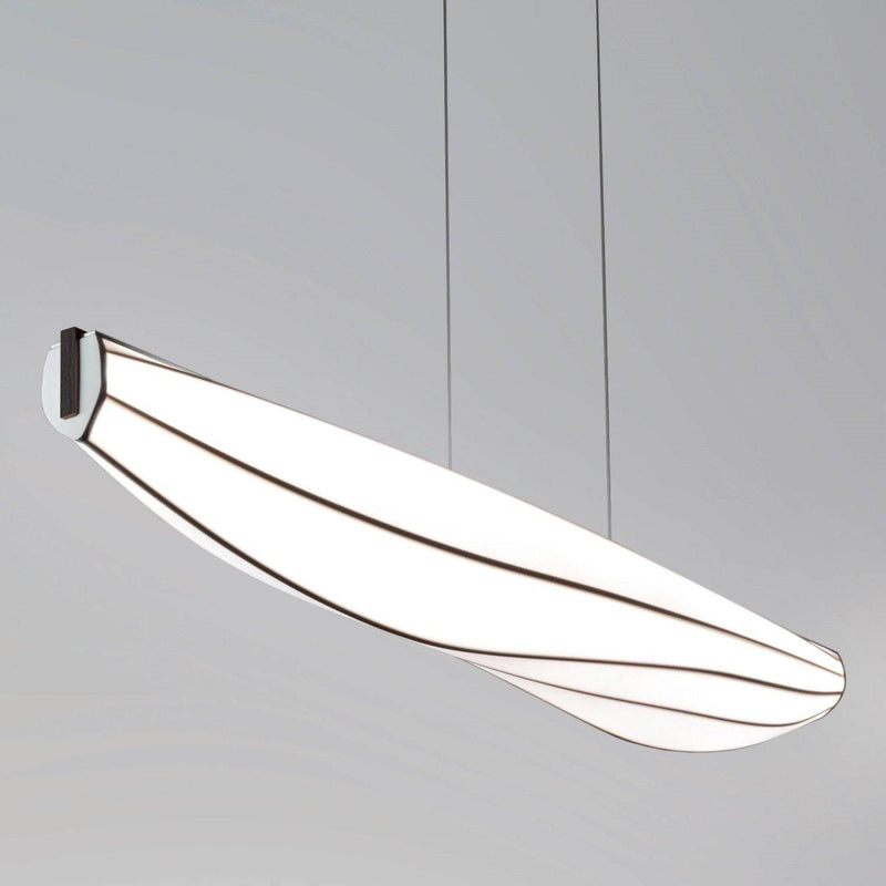Lenis LED Linear Suspension by Cerno, Finish: Walnut Dark Stained, Color Temperature: 3500K,  | Casa Di Luce Lighting