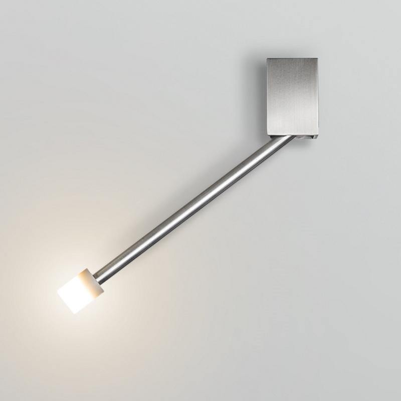 Libri LED Direct Mount Plug-In Wall Sconce by Cerno, Finish: Aluminum Brushed, White, Wall Mount Plug In Backplate: Brushed Aluminium, Walnut, White, Position: Right, Left | Casa Di Luce Lighting
