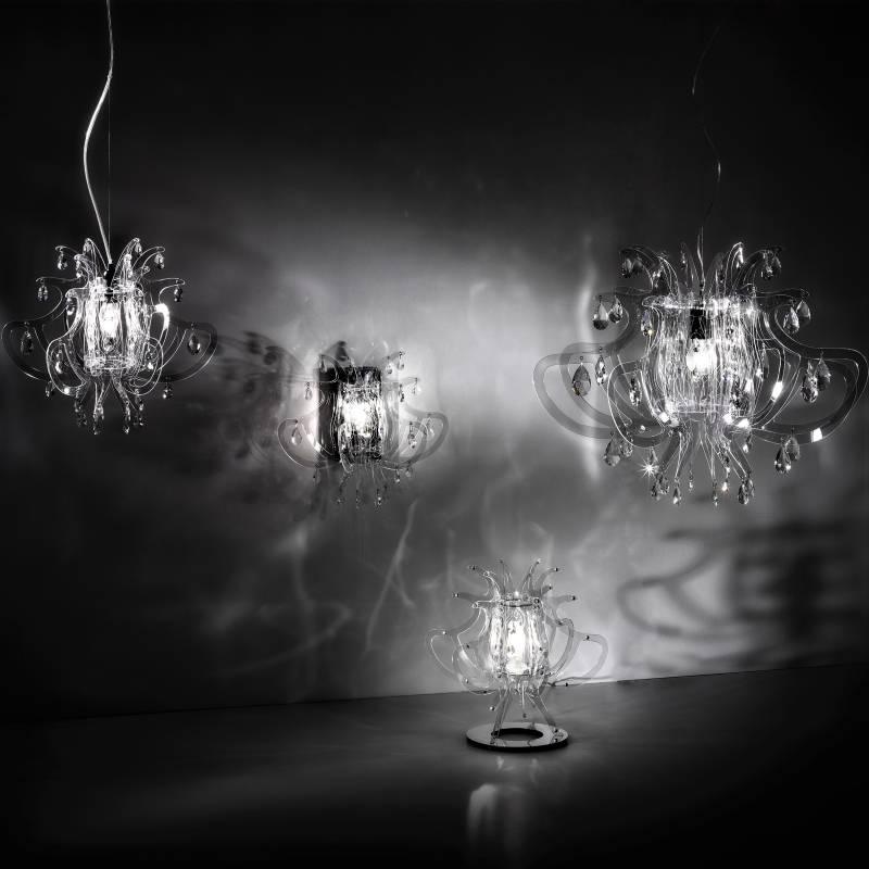 Lillibet Mini Chandelier by Slamp, Color: Black, Transparent, White, Fume-Slamp, ,  | Casa Di Luce Lighting