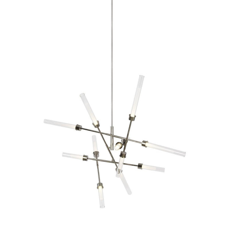 Linger 12-Light Abstract Chandelier by Tech Lighting, Finish: Nickel Polished, Natural Brass, ,  | Casa Di Luce Lighting