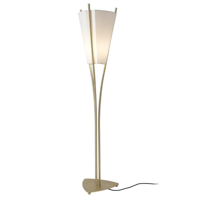 Curve Floor Lamp by CVL, Finish: Satin Brass, Size: Large,  | Casa Di Luce Lighting