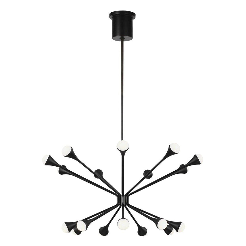 Lody 18-Light Chandelier by Tech Lighting, Finish: Black Matte, ,  | Casa Di Luce Lighting