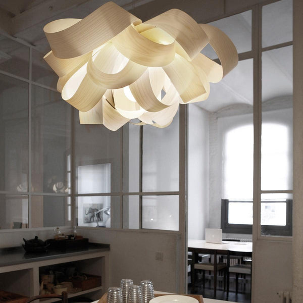 Agatha Small Chandelier by LZF Lamps, Wood Color: White Ivory-LZF, Cherry-LZF, Beech-LZF, Yellow-LZF, Orange-LZF, Red-LZF, Blue-LZF, Grey-LZF, Turquoise-LZF, Pale Rose, ,  | Casa Di Luce Lighting