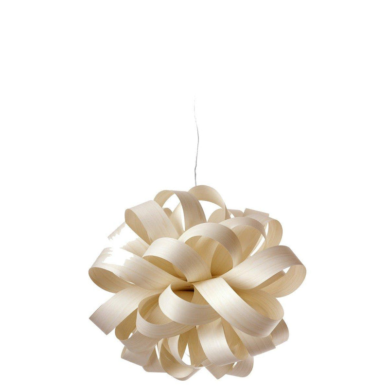 Agatha Ball Suspension by LZF Lamps, Wood Color: White Ivory-LZF, ,  | Casa Di Luce Lighting