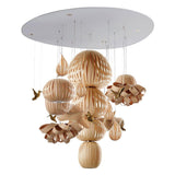 Candelabro Small Chandelier by LZF Lamps, Wood Color: Beech-LZF, ,  | Casa Di Luce Lighting