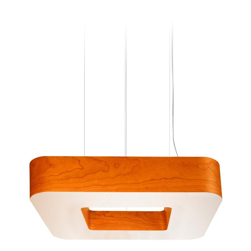 Cuad Pendant by LZF Lamps, Wood Color: Orange-LZF, ,  | Casa Di Luce Lighting