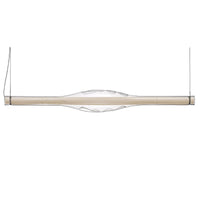 Dune LED Linear Suspension by LZF Lamps, Wood Color: White Ivory-LZF, Cherry-LZF, Beech-LZF, Turquoise-LZF, Pale Rose, ,  | Casa Di Luce Lighting
