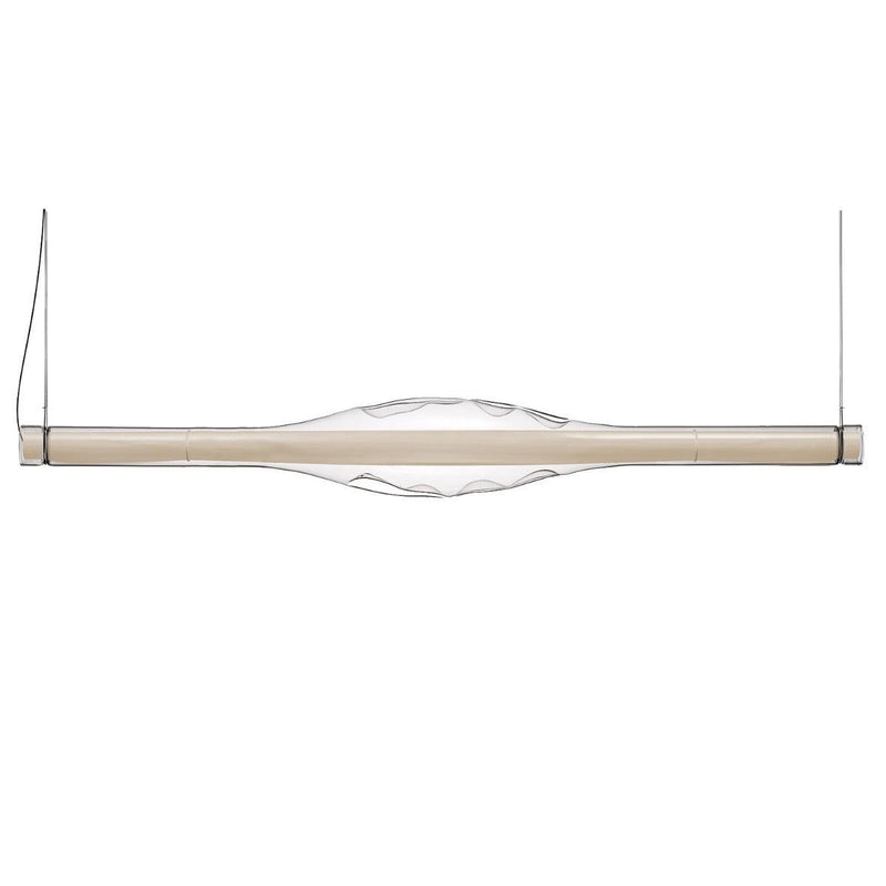 Dune LED Linear Suspension by LZF Lamps, Wood Color: White Ivory-LZF, Cherry-LZF, Beech-LZF, Turquoise-LZF, Pale Rose, ,  | Casa Di Luce Lighting